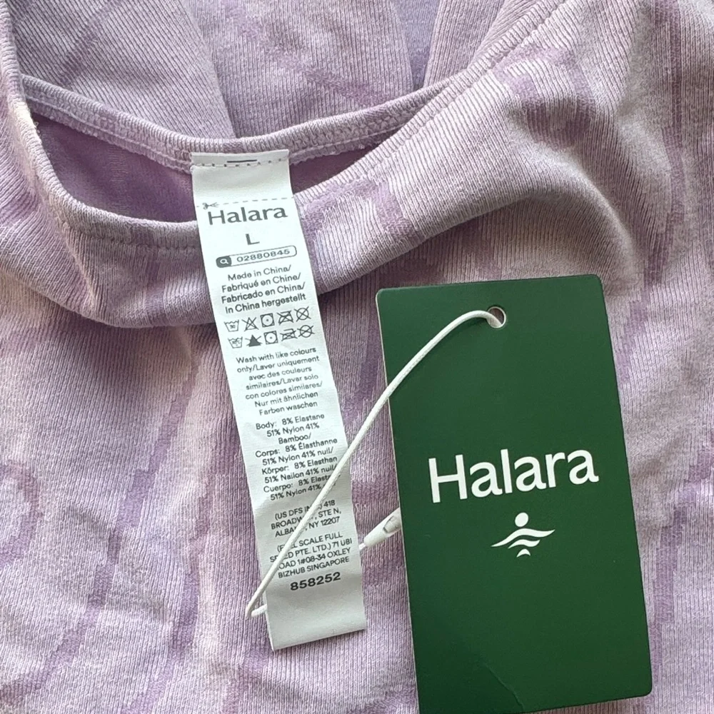 NWT HALARA Lilac Patterned Long Sleeve Top - Picture 2 of 3
